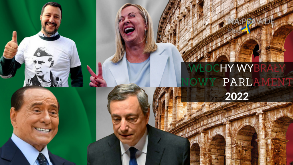 WŁOCHY WYBRAŁY NOWY PARLAMENT 2022: Faszystowscy putinowcy w&nbsp;euforii
